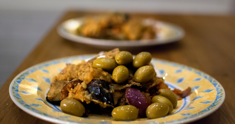 färdig linser med aubergine