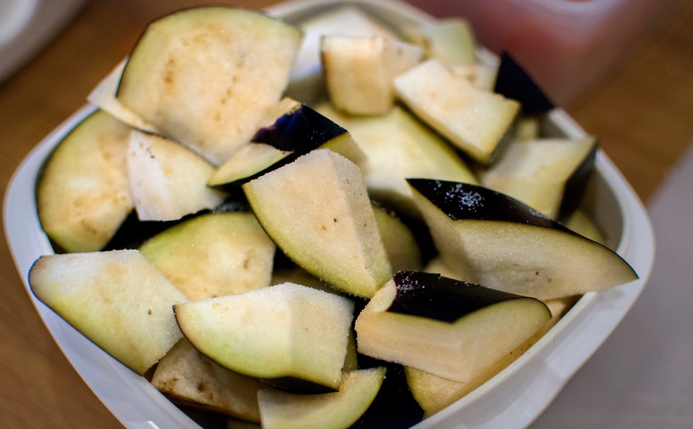 saltad aubergine