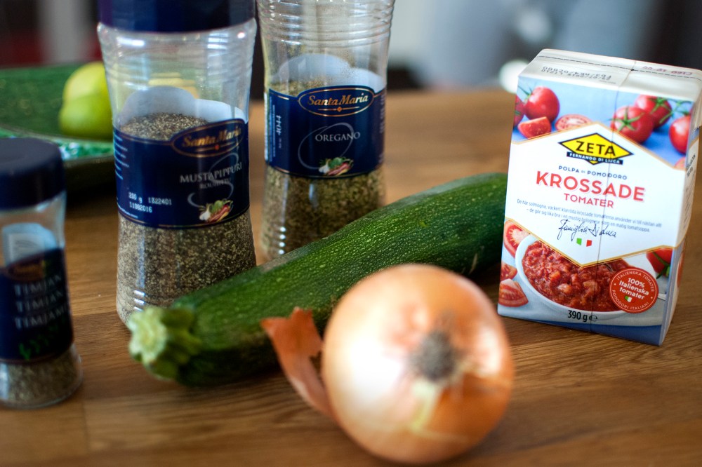 zucchinipasta ingredienser