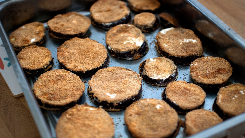 veckansvego ugnsbakade auberginer