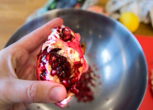 veckansvego kärna ur granatäpple