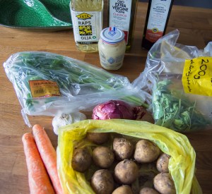 veckansvego ingredienser fransk-italiensk potatissallad